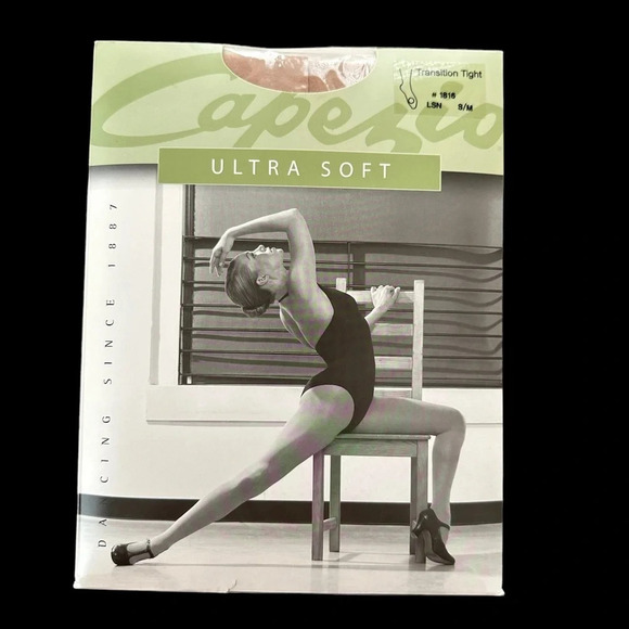 NWT Capezio Womens S/M #1816 Ultra Soft Transition Tights LSN Dance Competition - Picture 1 of 3